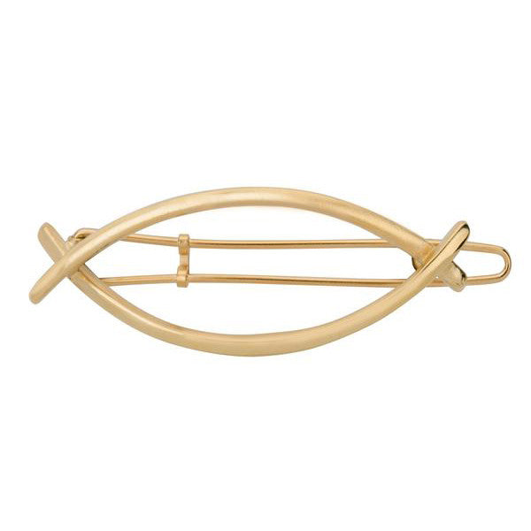 Marquise Cut Out Barrette 2 Tone Gold