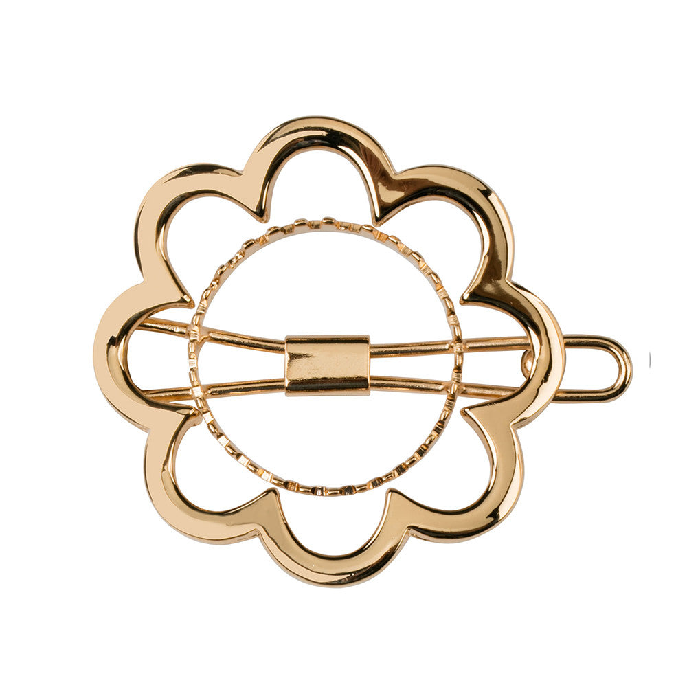 Flower Power Barrette Gold Luminous