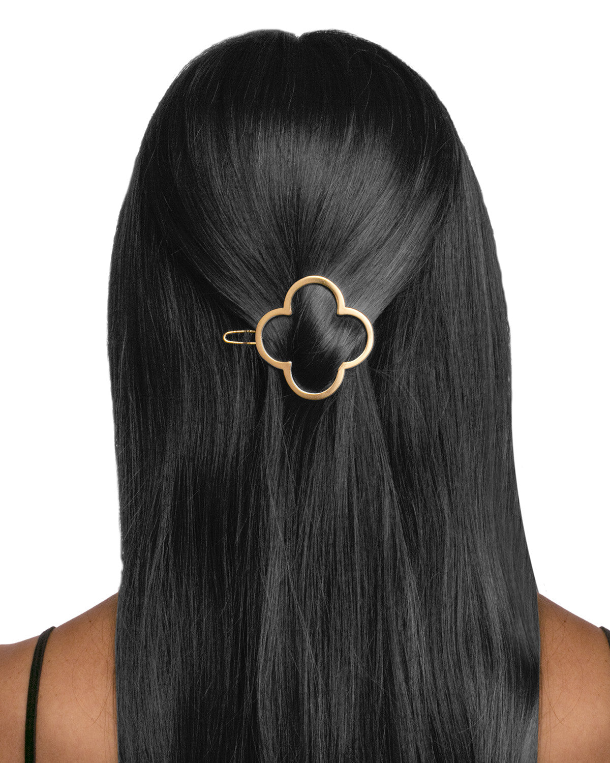 Lucky Charmed Barrette Gold Matte