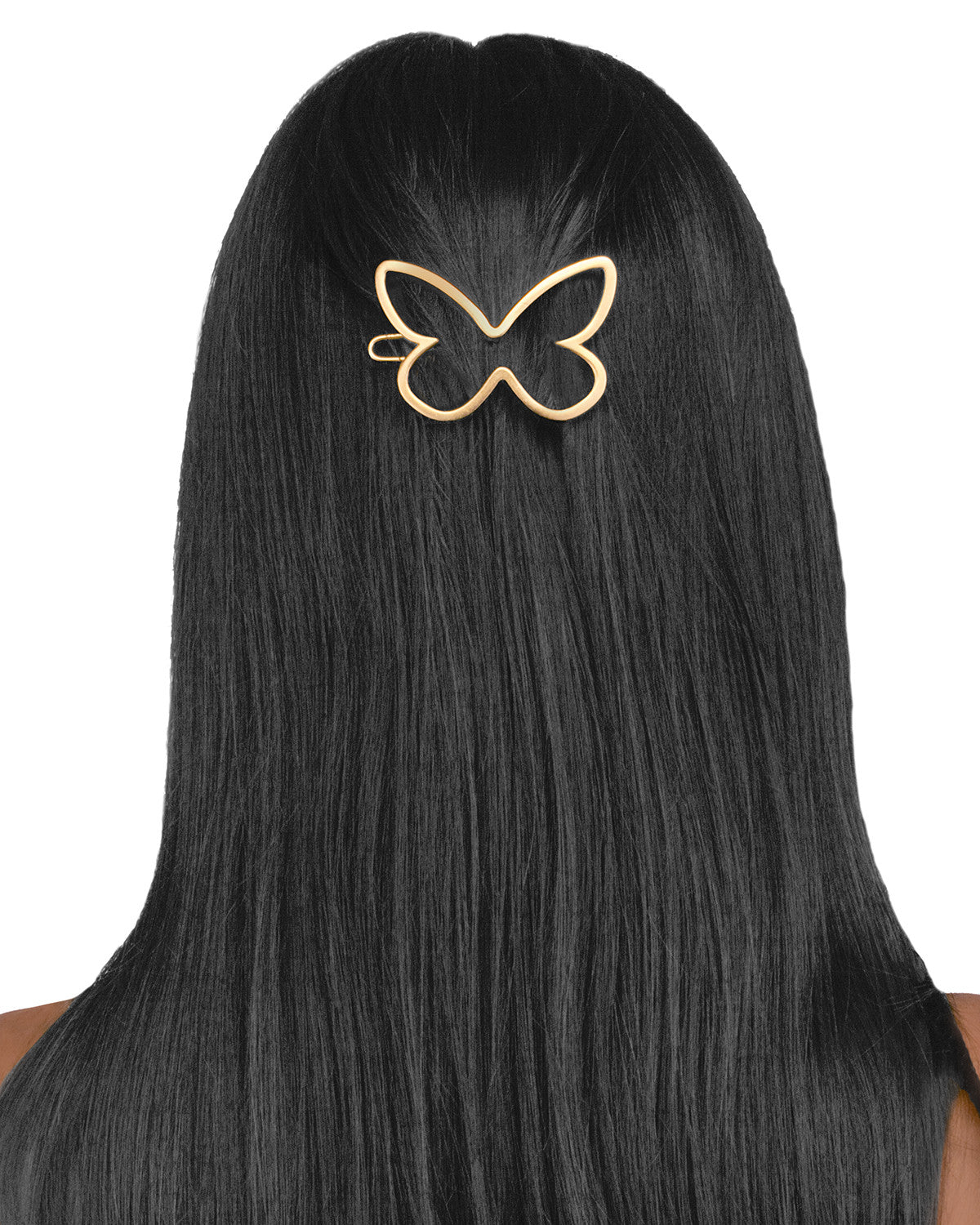 Butterfly Barrette Gold Matte
