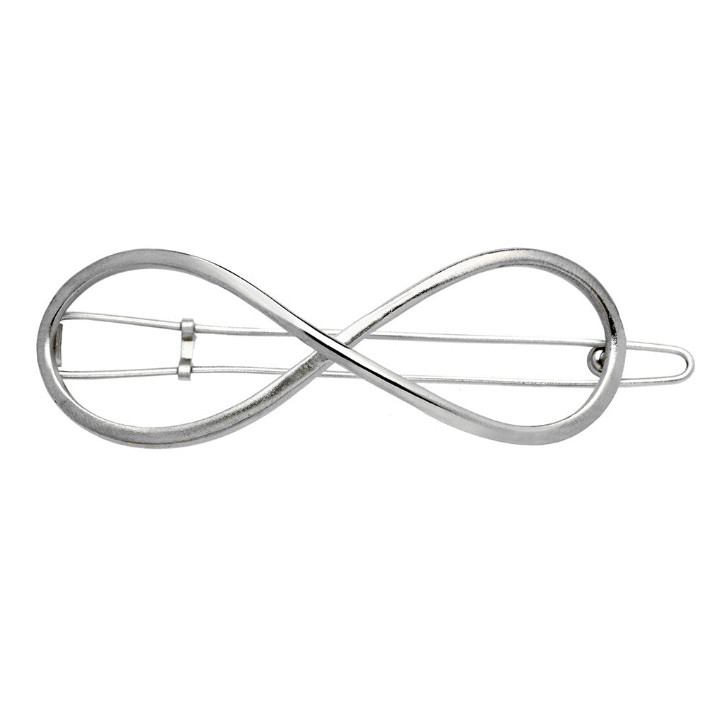 8 Barrette 2 Tone Silver