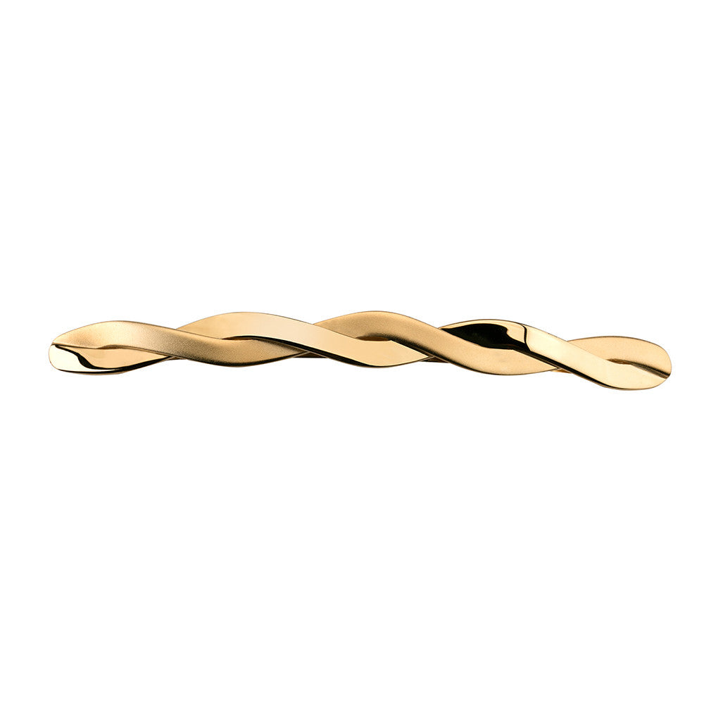 Interwoven Barrette 2 Tone Gold