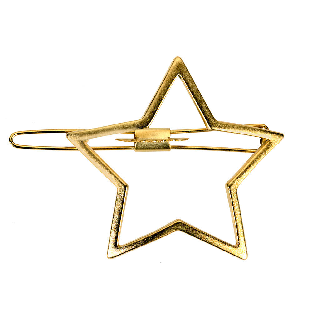 Golden Star Barrette Gold Matte