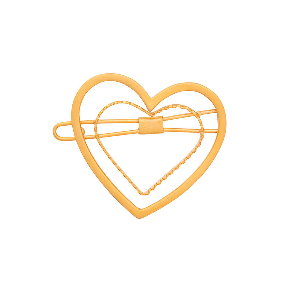 Golden Heart Barrette in Gold