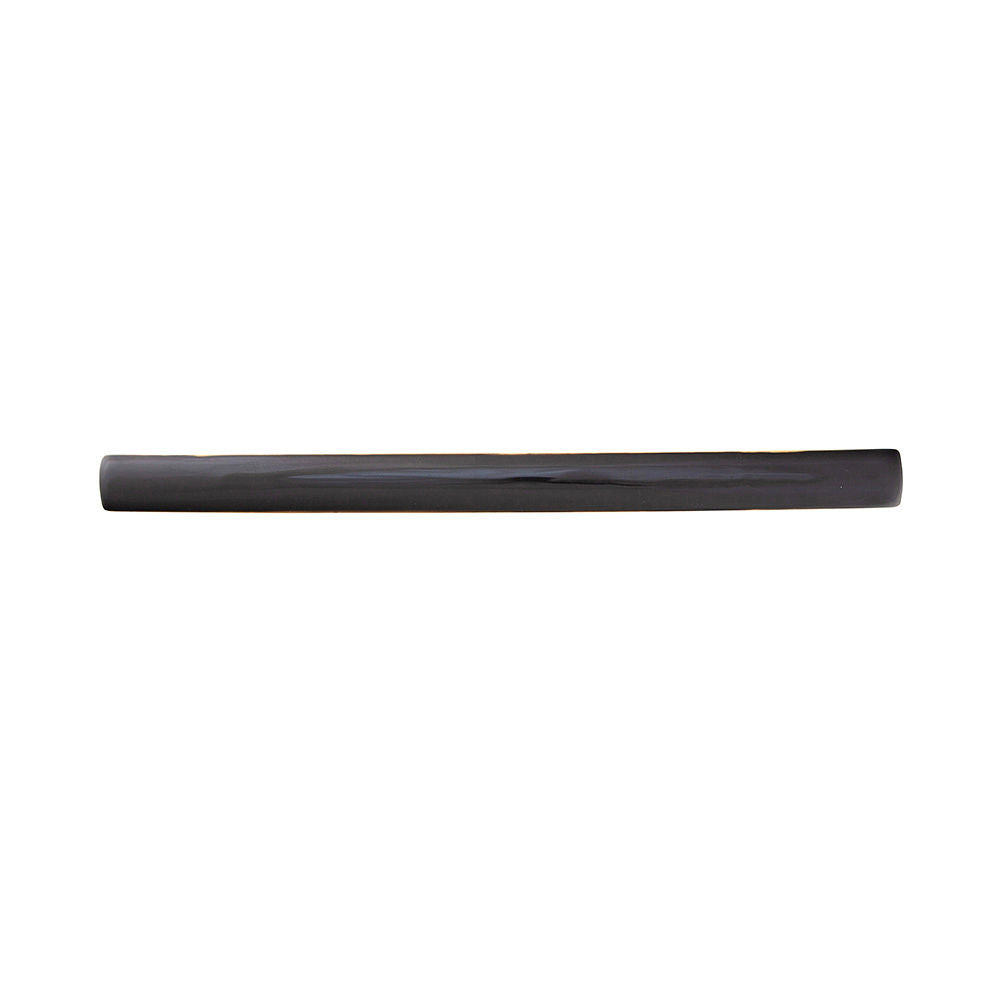 French Thin Rectangle Barrette Shiny Black