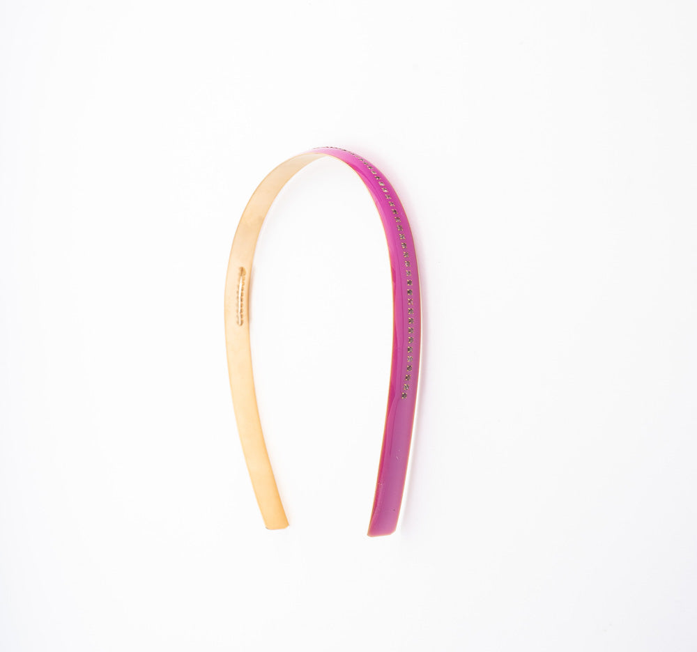 Pop Up Glam Headband Pink Energy with Crystals
