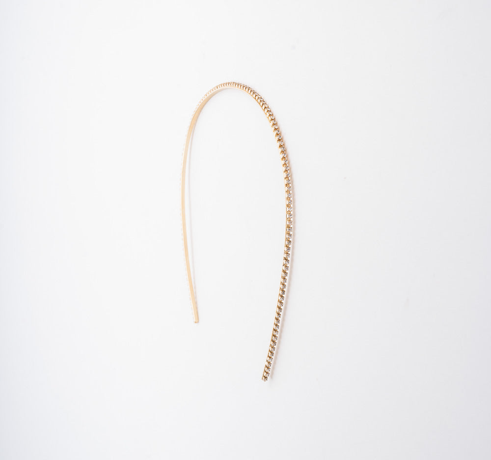 Insta Glitz Fine Headband Gold with Crystals