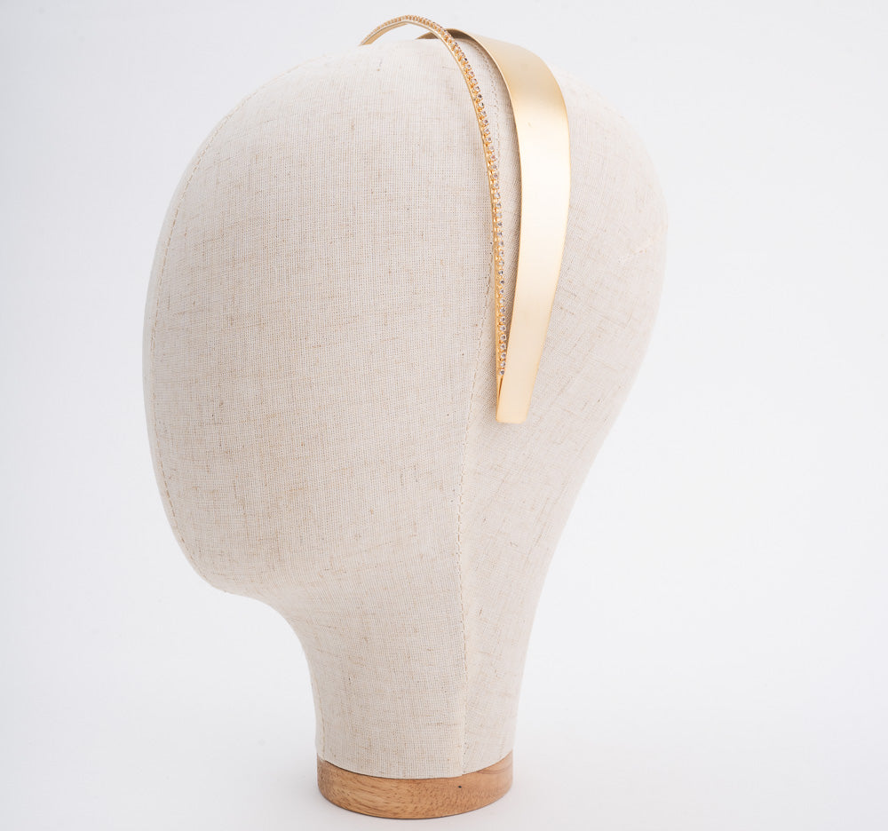 Awesome Headband Gold with Crystals
