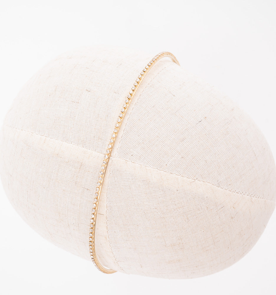 Insta Glitz Fine Headband Gold with Crystals