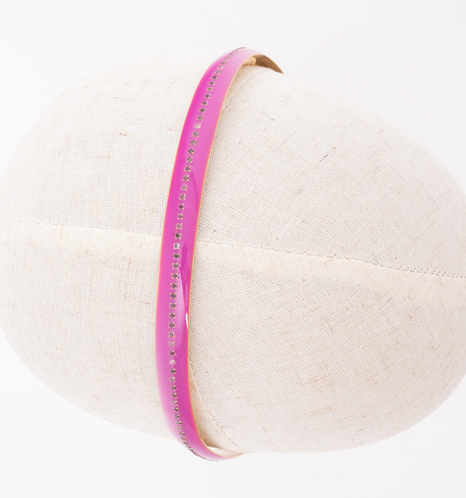 Pop Up Glam Headband Pink Energy with Crystals