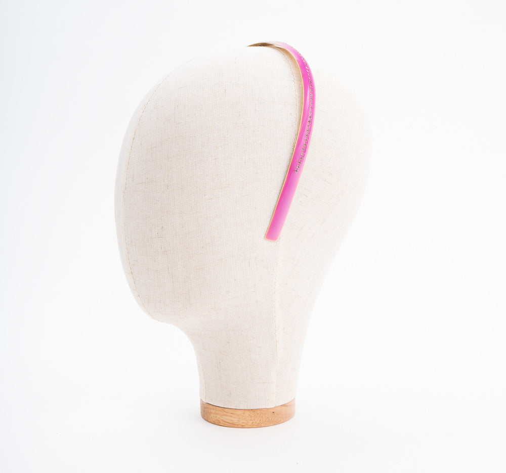 Pop Up Glam Headband Pink Energy with Crystals
