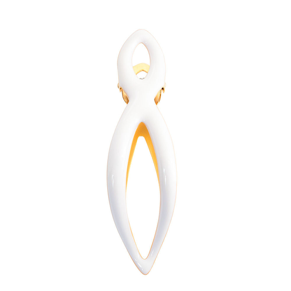 Power Clip Winter White with Gold Medium