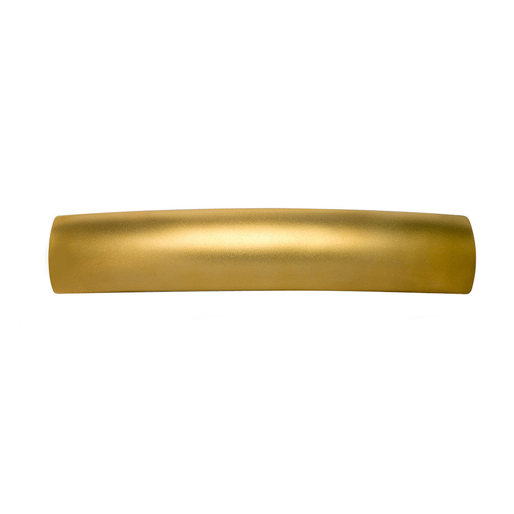 French Rectangle Long Barrette Gold Matte