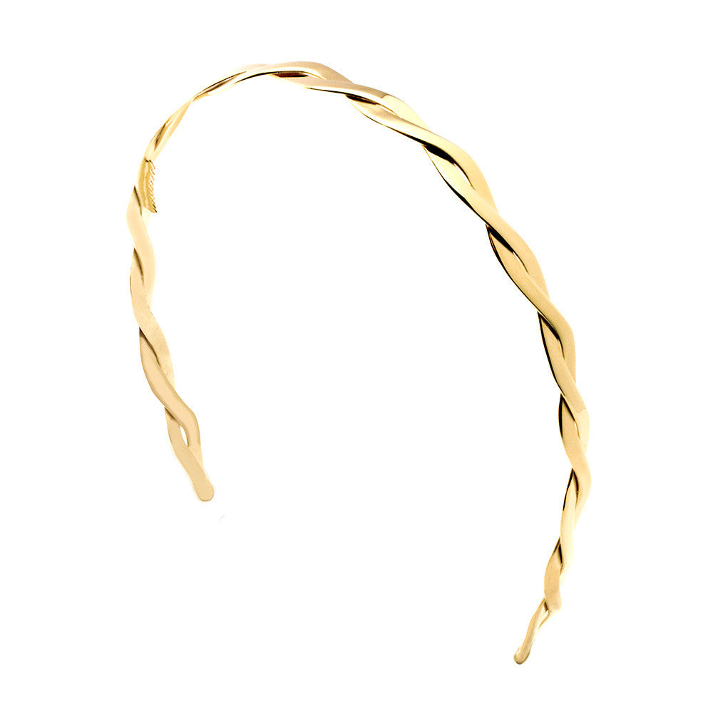 Interwoven Headband 2 Tone Gold
